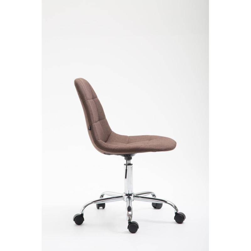 Chaise de bureau Reims en tissu brun
