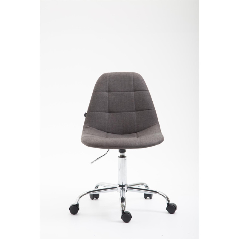Chaise de bureau Reims en tissu gris foncé