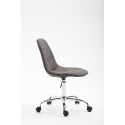 Chaise de bureau Reims en tissu gris foncé