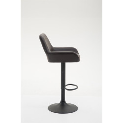 Tabouret de bar Braga, similicuir, marron