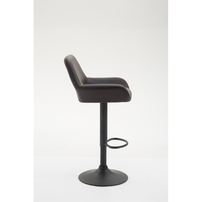 Tabouret de bar Braga, similicuir, marron