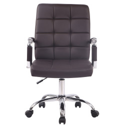 Chaise de bureau Deli PRO simili cuir brun