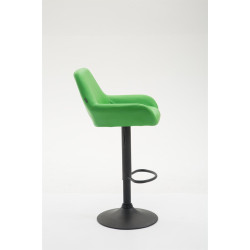 Tabouret de bar Braga, similicuir, vert