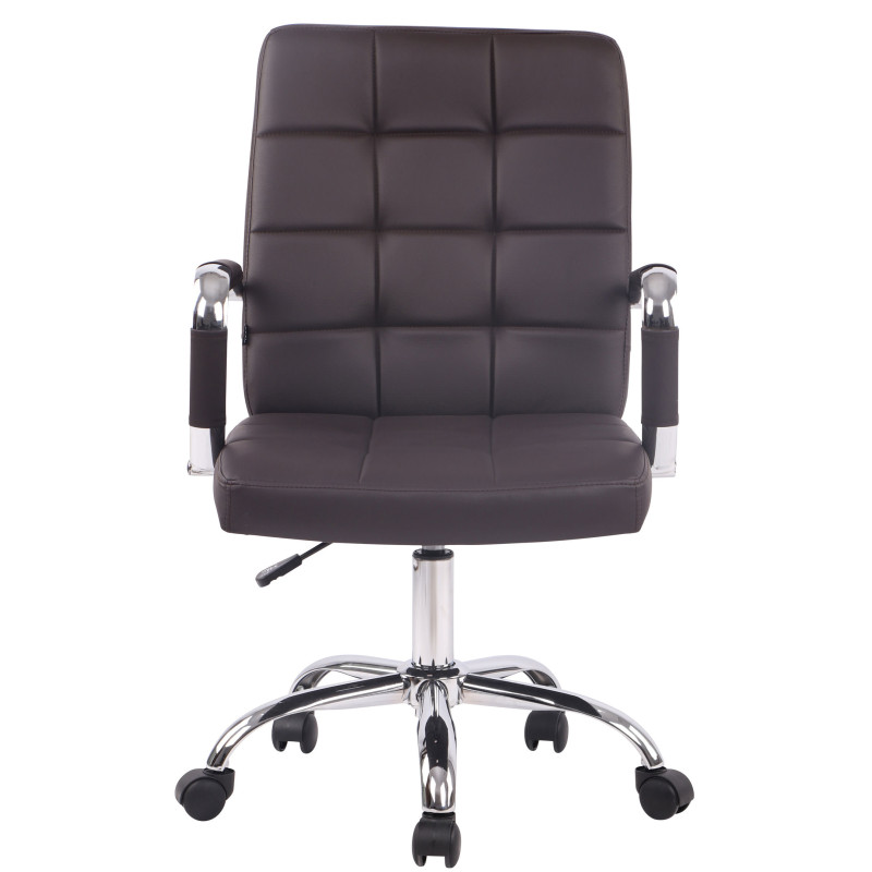 Chaise de bureau Deli PRO simili cuir brun