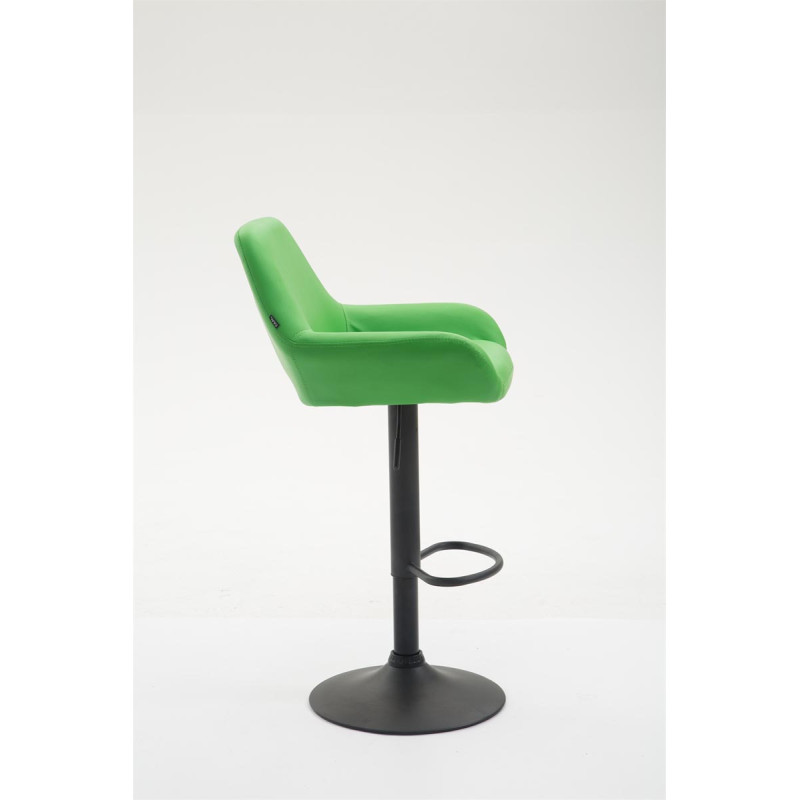 Tabouret de bar Braga, similicuir, vert