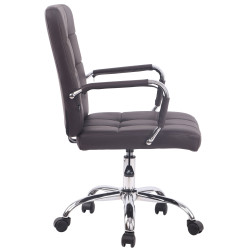 Chaise de bureau Deli PRO simili cuir brun