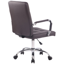 Chaise de bureau Deli PRO simili cuir brun