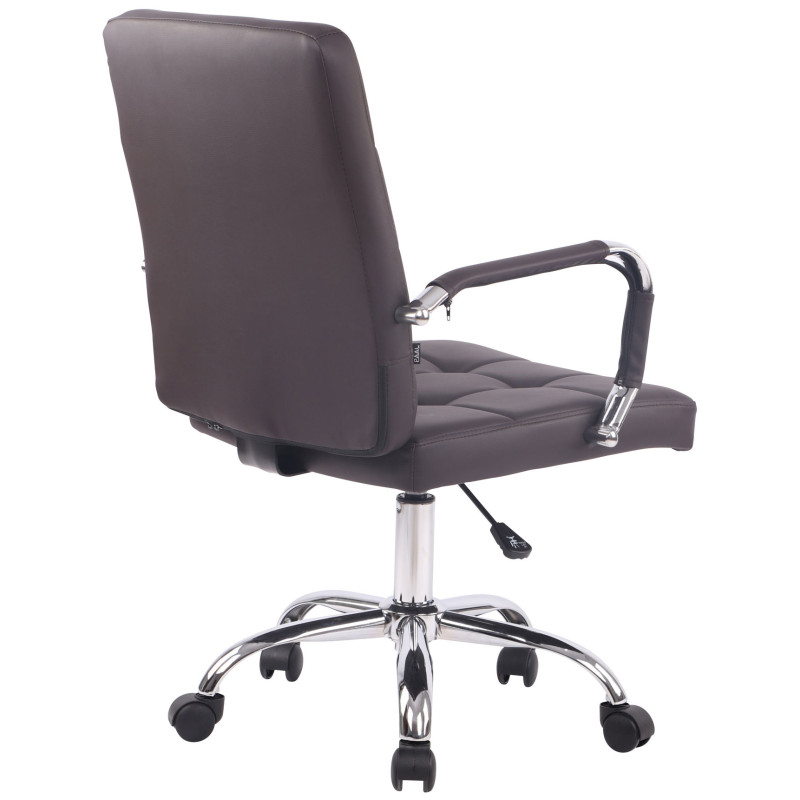 Chaise de bureau Deli PRO simili cuir brun