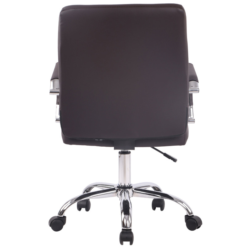 Chaise de bureau Deli PRO simili cuir brun