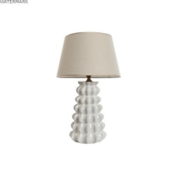 Lampe de bureau Home ESPRIT Blanc Porcelaine 50 W 220 V 40 x 40 x 65 cm