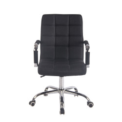 Chaise de bureau en tissu Deli noir