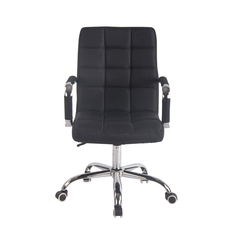 Chaise de bureau en tissu Deli noir