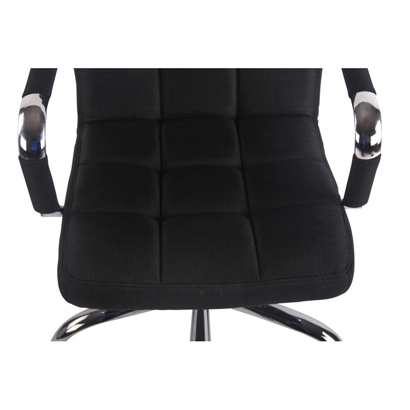 Chaise de bureau en tissu Deli noir