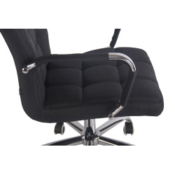 Chaise de bureau en tissu Deli noir