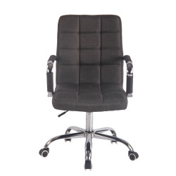 Chaise de bureau en tissu Deli gris foncé
