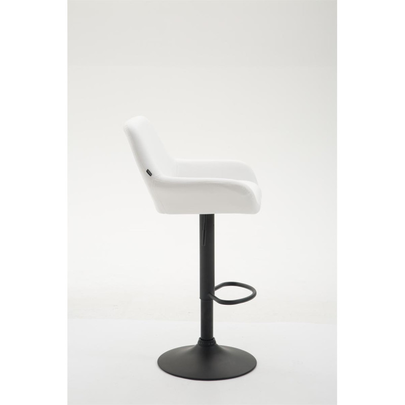Tabouret de bar Braga, similicuir, blanc