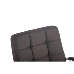 Chaise de bureau en tissu Deli gris foncé