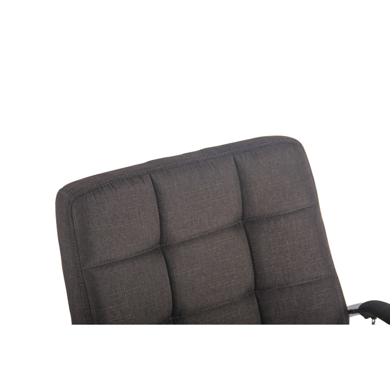 Chaise de bureau en tissu Deli gris foncé