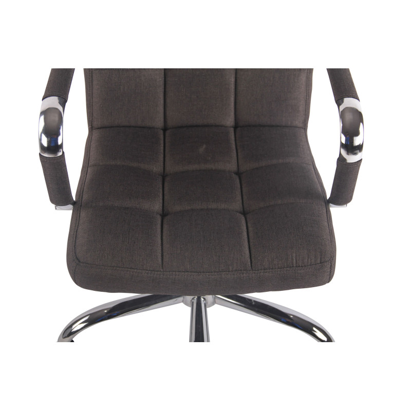 Chaise de bureau en tissu Deli gris foncé