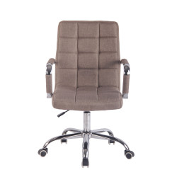 Chaise de bureau en tissu Deli taupe