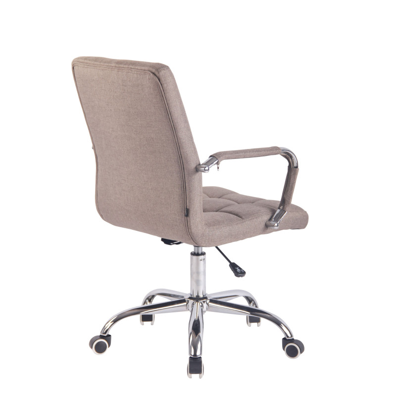 Chaise de bureau en tissu Deli taupe