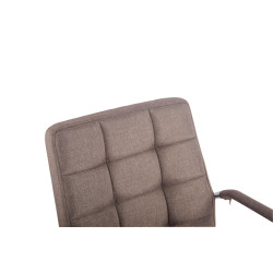 Chaise de bureau en tissu Deli taupe