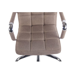 Chaise de bureau en tissu Deli taupe