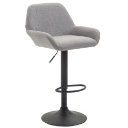 Tabouret de bar Braga, tissu B, gris