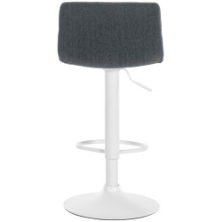 Tabouret de bar Hoover tissu W gris foncé