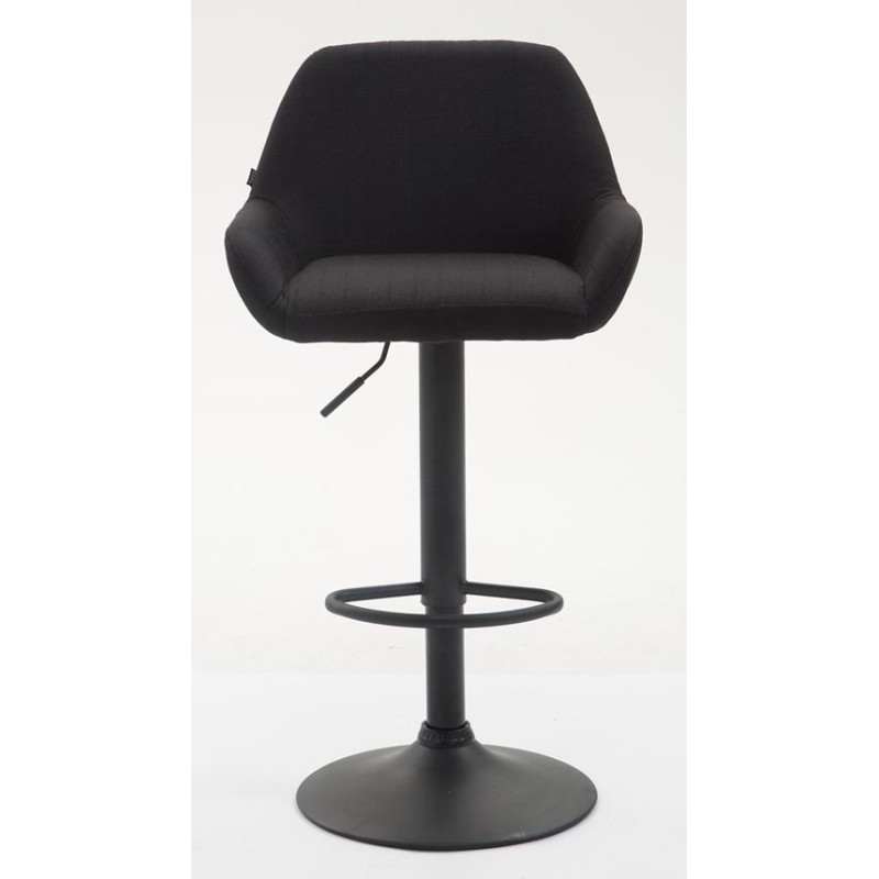 Tabouret de bar Braga, tissu B, noir