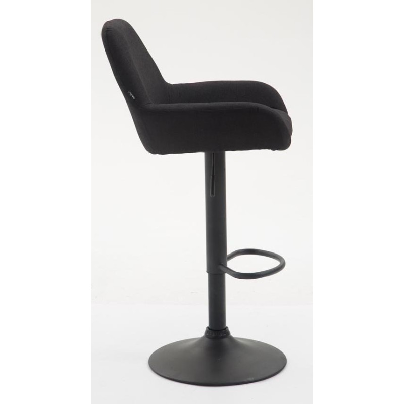 Tabouret de bar Braga, tissu B, noir