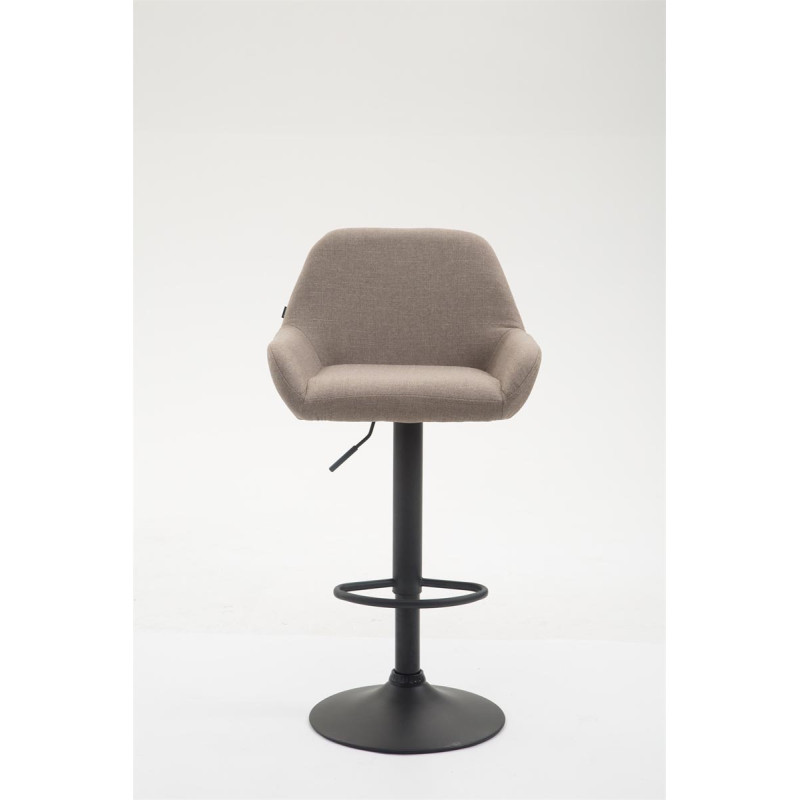 Sgabello da bar Braga, tessuto B, tortora