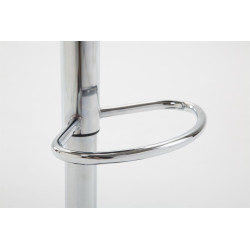 Tabouret de bar Shanghai, tissu, chrome, marron