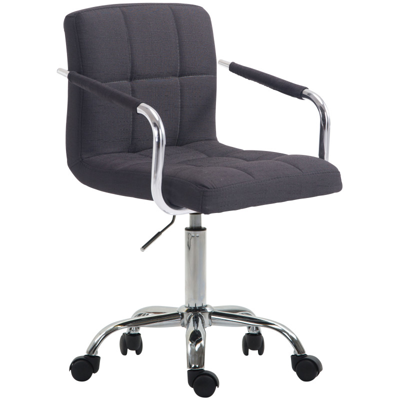 Chaise de bureau Lucy V2 en tissu noir