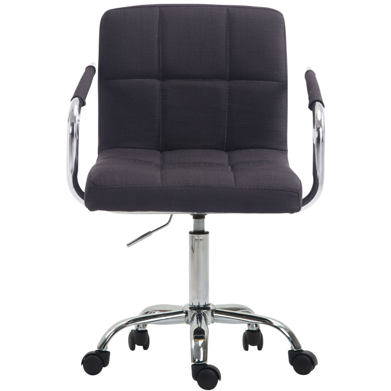 Chaise de bureau Lucy V2 en tissu noir