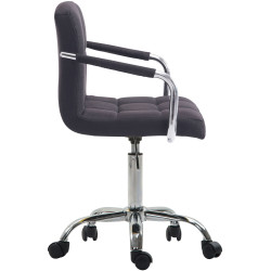 Chaise de bureau Lucy V2 en tissu noir