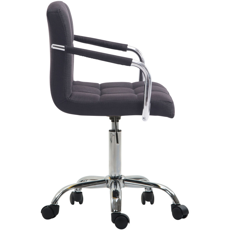 Chaise de bureau Lucy V2 en tissu noir