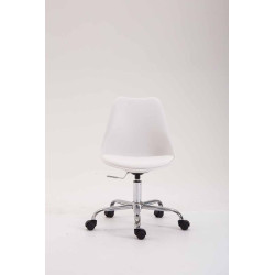 Chaise de bureau en plastique Toulouse blanc