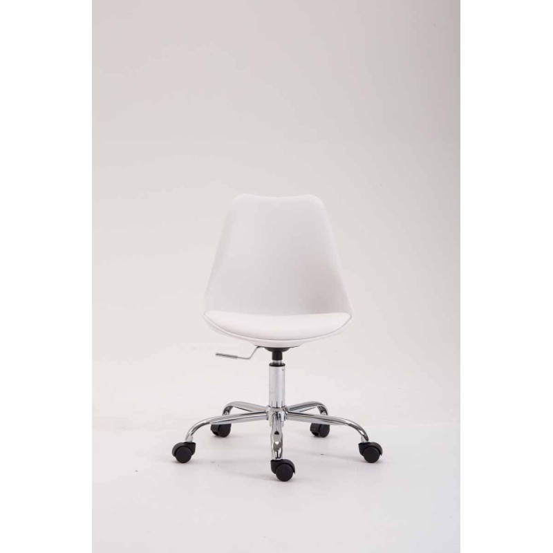 Chaise de bureau en plastique Toulouse blanc