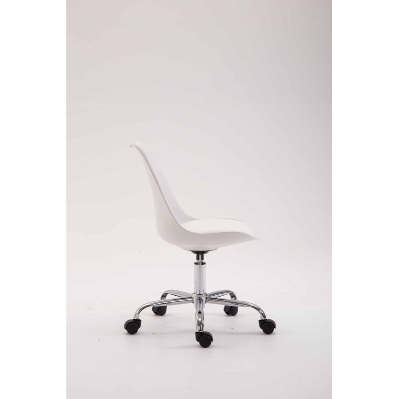 Chaise de bureau en plastique Toulouse blanc