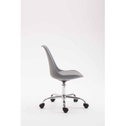 Chaise de bureau en plastique Toulouse gris