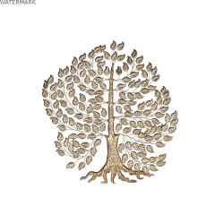 Décoration murale Home ESPRIT Doré Arbre Cottage 120 x 1,5 x 121 cm