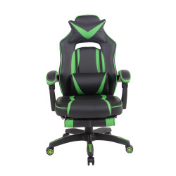 Chaise de bureau chauffante noir/vert