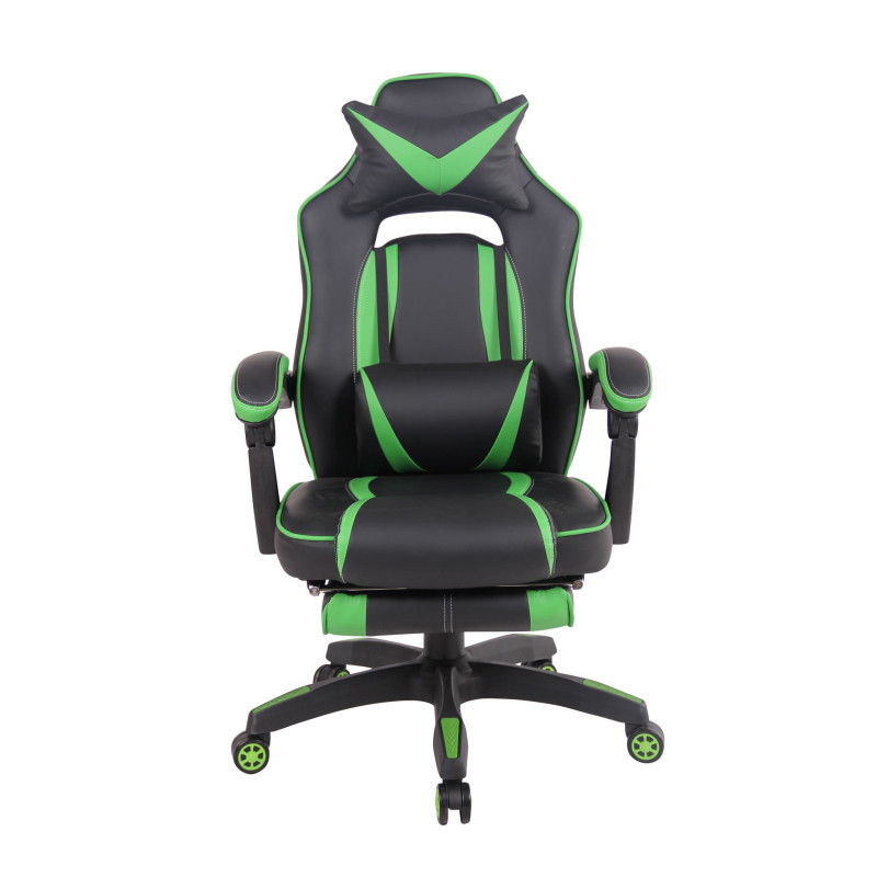 Chaise de bureau chauffante noir/vert