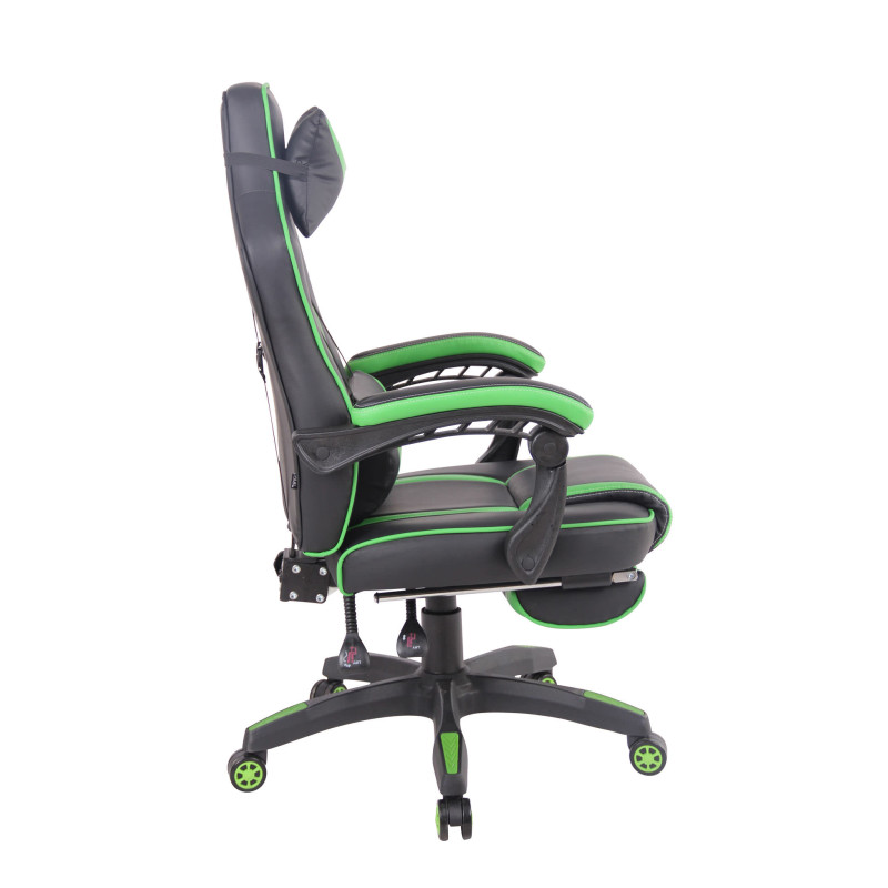 Chaise de bureau chauffante noir/vert