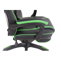 Chaise de bureau chauffante noir/vert