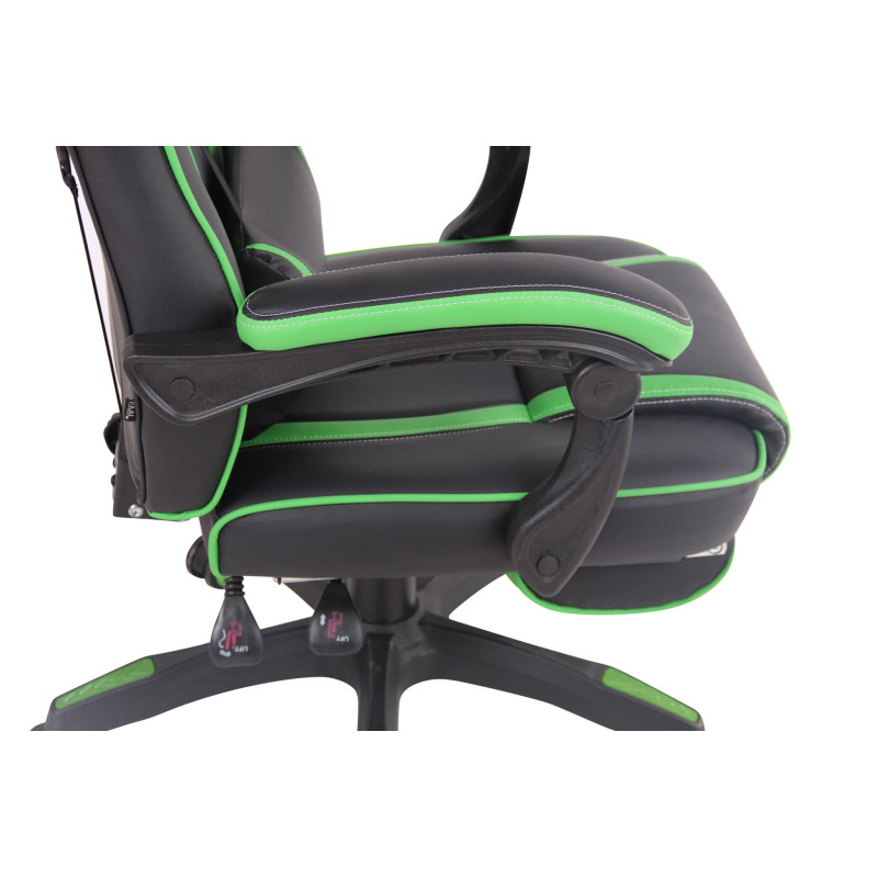 Chaise de bureau chauffante noir/vert