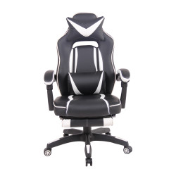 Chaise de bureau chauffante noir/blanc