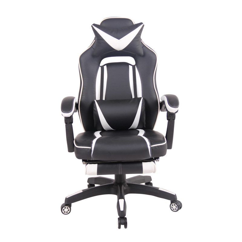 Chaise de bureau chauffante noir/blanc