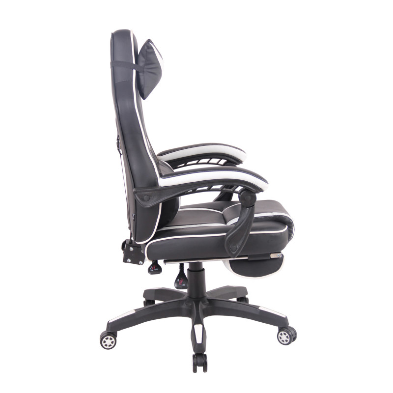 Chaise de bureau chauffante noir/blanc